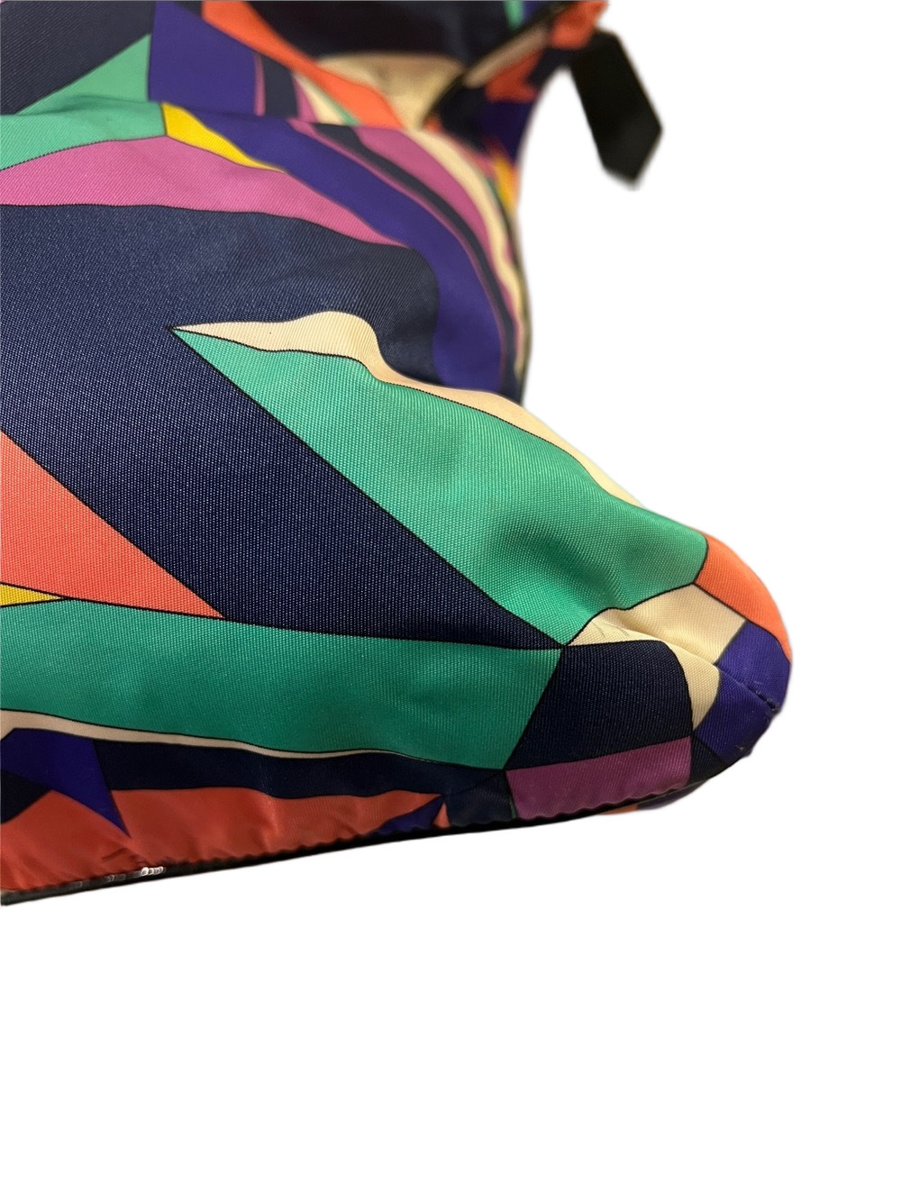 Emilio Pucci Multicolor Geometric Tote - Blue, Pink & Teal - Travel Bag - Picture 8 of 17